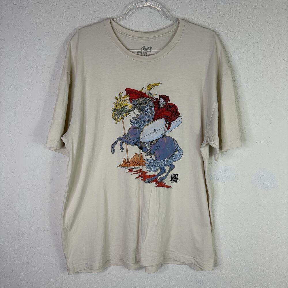 Lost Enterprises Surfboards Tee "Horseman" Graphic Print Size XL 100% Cotton